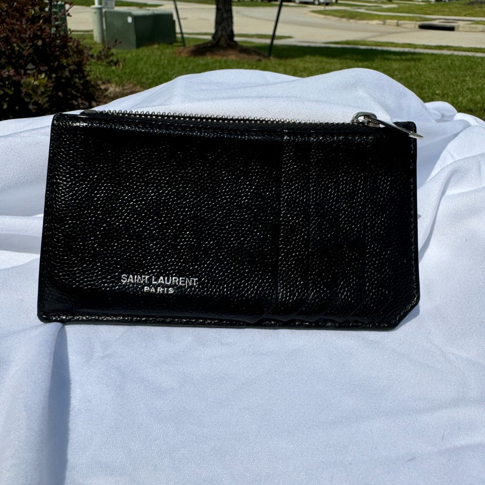 Saint Laurent Black Cardholder with money clip